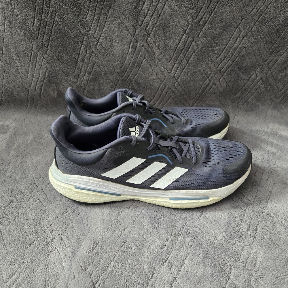 Adidas Solarcontrol Running Shoes Mens Sz 11.5 Navy Blue Athletic Sneakers.